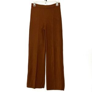 Sezane Hazelnut Brown Matthew Merino Wool Pants - Small